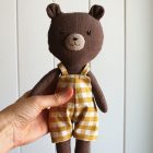 oso peluche peto vichy 1 | Pepita Calabaza | Oso con peto