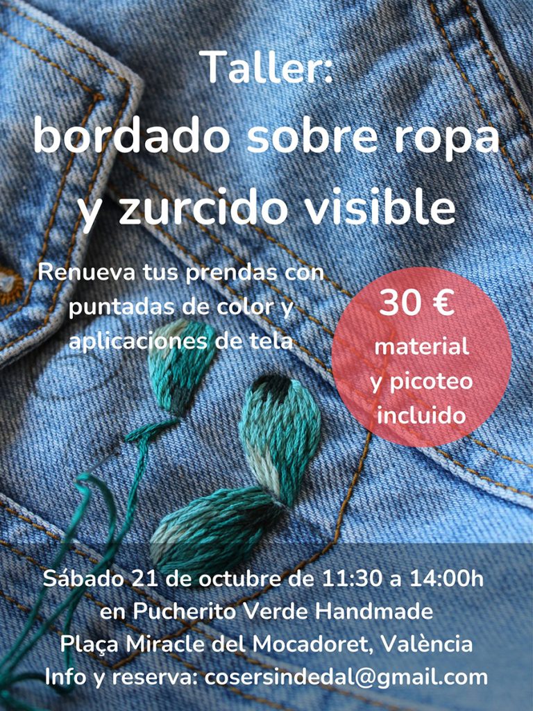 Taller de bordado ropa scaled 1 | Pepita Calabaza | Taller de bordado y zurcido visible