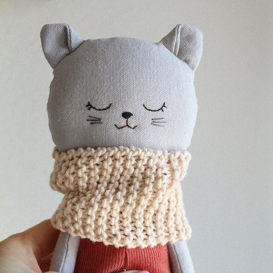 peluche gato peto y bufanda | Pepita Calabaza | Home