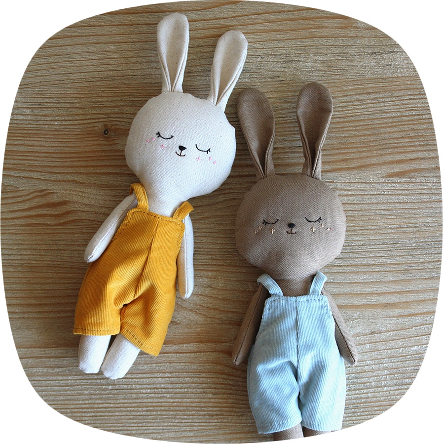 munecos conejitos peto pana | Pepita Calabaza | Conejito con peto de pana munecos conejitos peto pana | Pepita Calabaza | Conejito con peto de pana