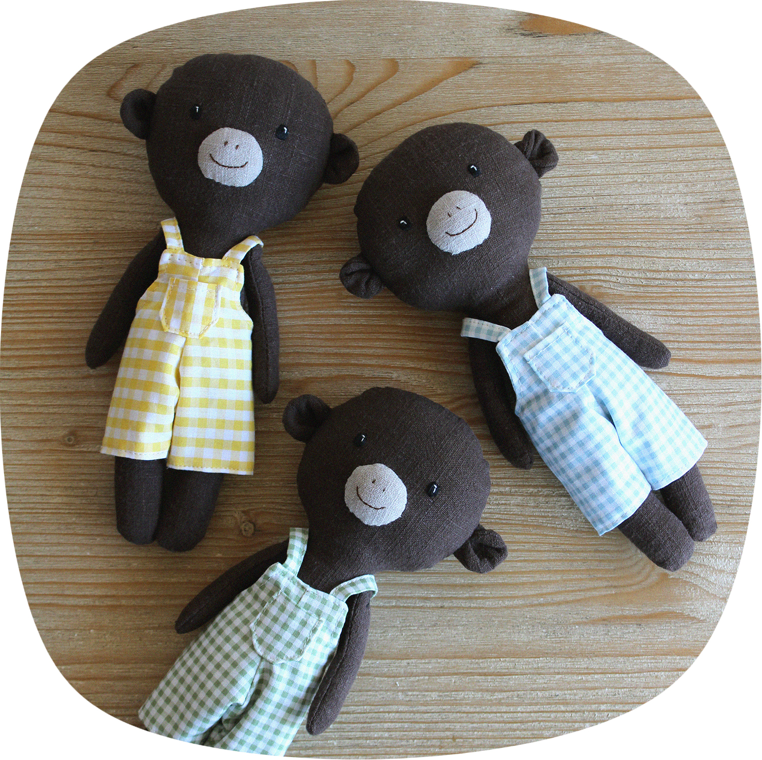 monitos de lino | Pepita Calabaza | Monito con peto monitos de lino | Pepita Calabaza | Monito con peto