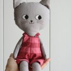 gato gris peto cuadros frambuesa | Pepita Calabaza | Gato grande gris gato gris peto cuadros frambuesa | Pepita Calabaza | Gato grande gris